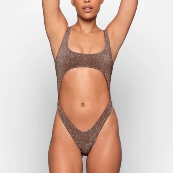Skims Glitter Monokini Swimsuit in Jasper Size 2X - Picture 1 of 9